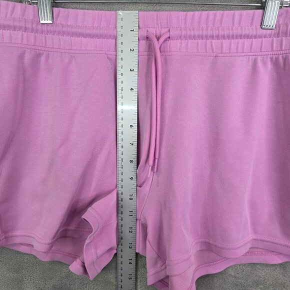 Womens Member's Mark Pink Lounge Sweat Shorts Drawstring Polyester Stretch L - Picture 4 of 9